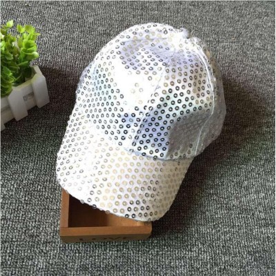 Unisex Sport Hat Outside Classic Street Style Sequins Disco Ball Cap Silver  eb-38584537